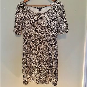 Black and white cocktail dress
